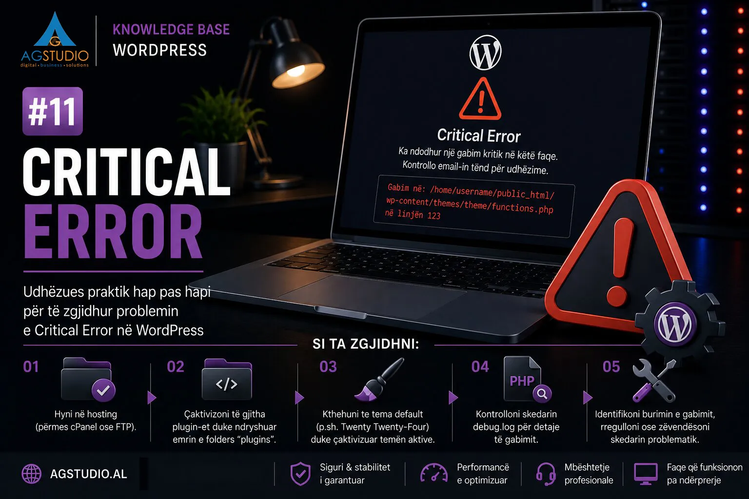 Critical Error në WordPress – Si ta diagnostikoni dhe ta riktheni faqen