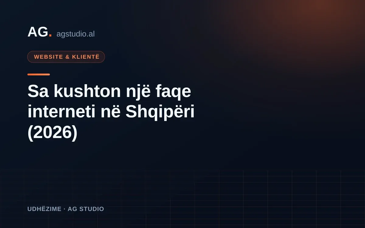 Sa kushton një faqe interneti në Shqipëri (2026)