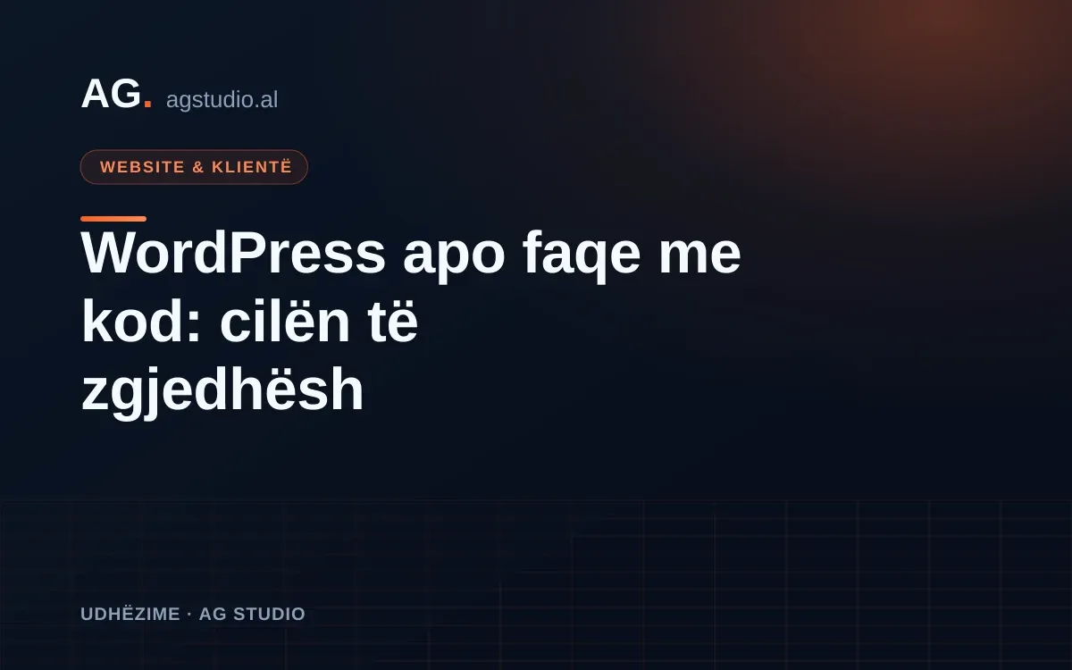 WordPress apo faqe me kod: cilën të zgjedhësh