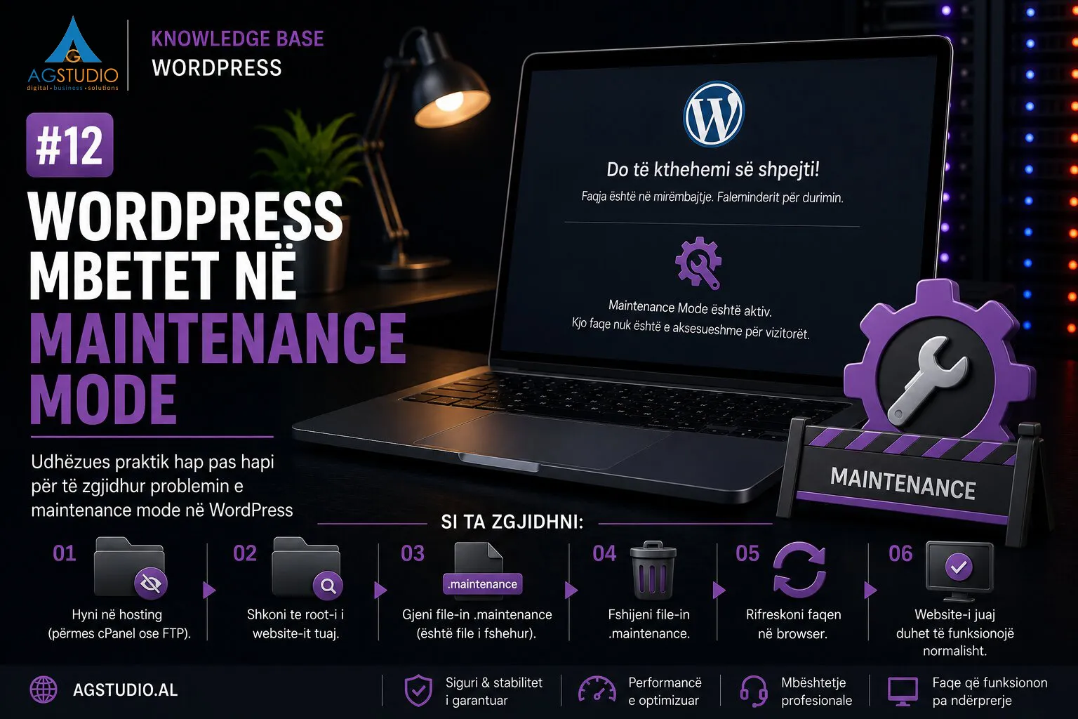 WordPress mbetet në Maintenance Mode – Si ta riktheni faqen në funksion